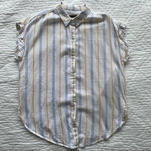 Abercrombie & Fitch White Striped Shirt